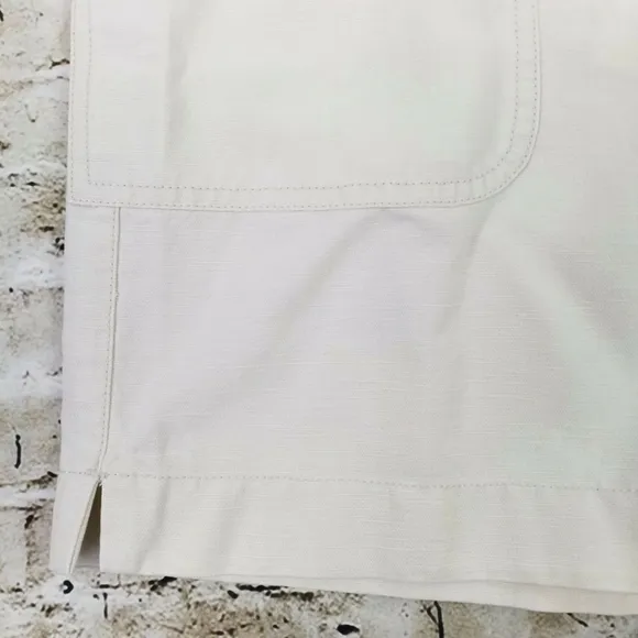 J Jill Stone Color Tencel Linen Blend Flat Front Walking Shorts Womens Size 10