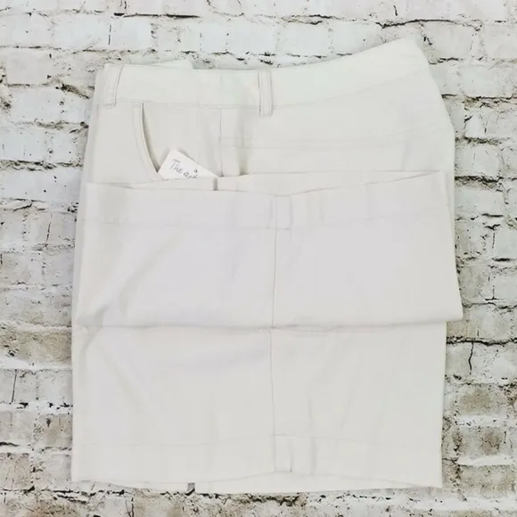 J Jill Stone Color Tencel Linen Blend Flat Front Walking Shorts Womens Size 10