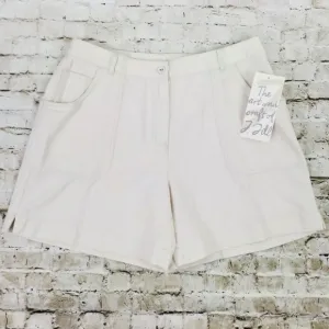 J Jill Stone Color Tencel Linen Blend Flat Front Walking Shorts Womens Size 10