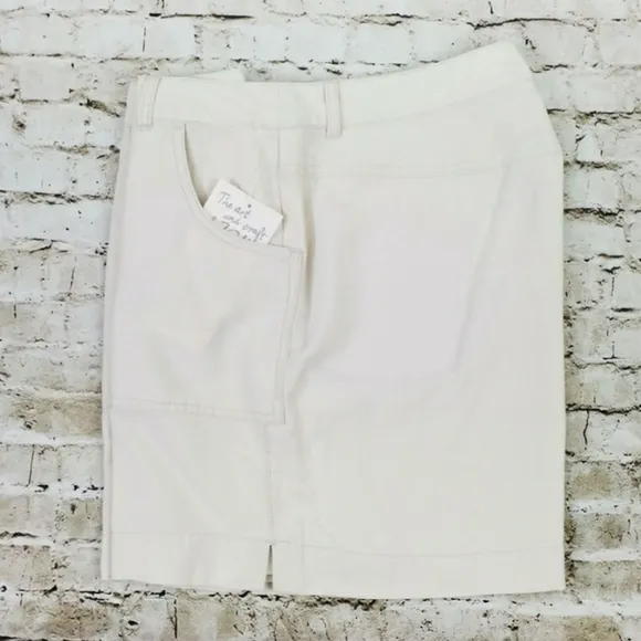 J Jill Stone Color Tencel Linen Blend Flat Front Walking Shorts Womens Size 10