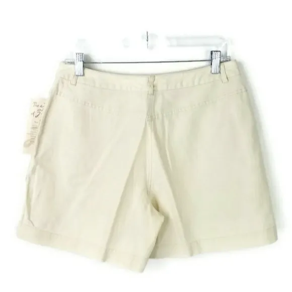 J Jill Stone Color Tencel Linen Blend Flat Front Walking Shorts Womens Size 10
