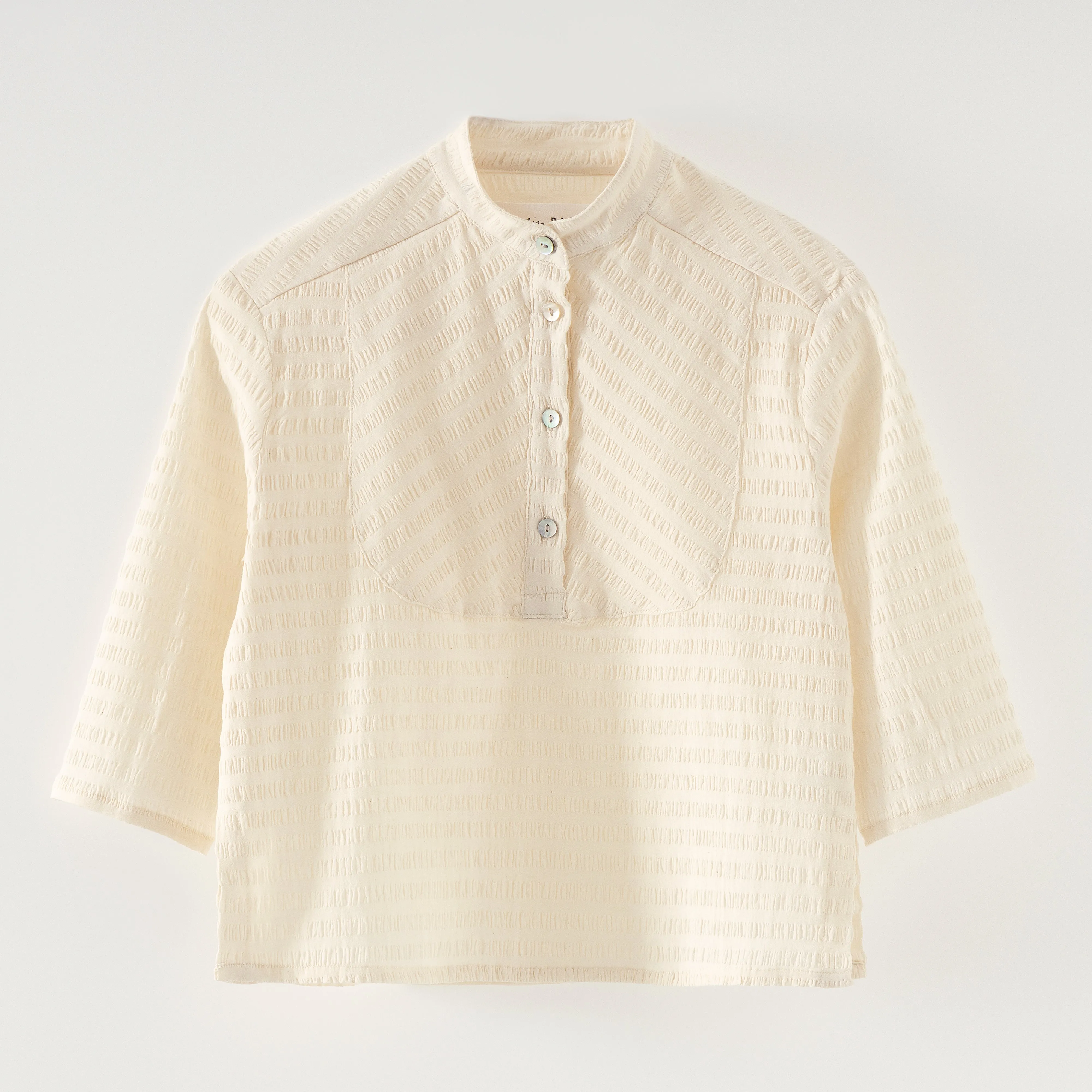 Javie mandarin collar top by Atelier Parsmei