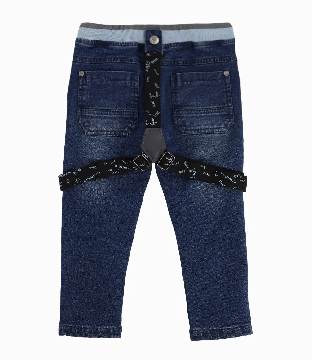 Jeans Bebé Niño Con Suspensores