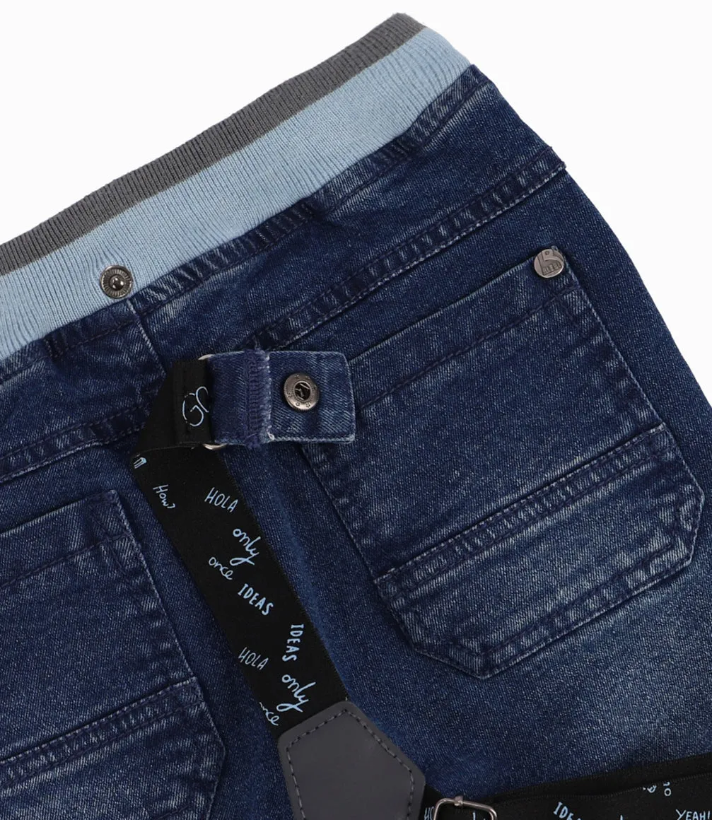 Jeans Bebé Niño Con Suspensores