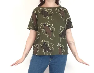 Jericho Road green echidna print top size 12