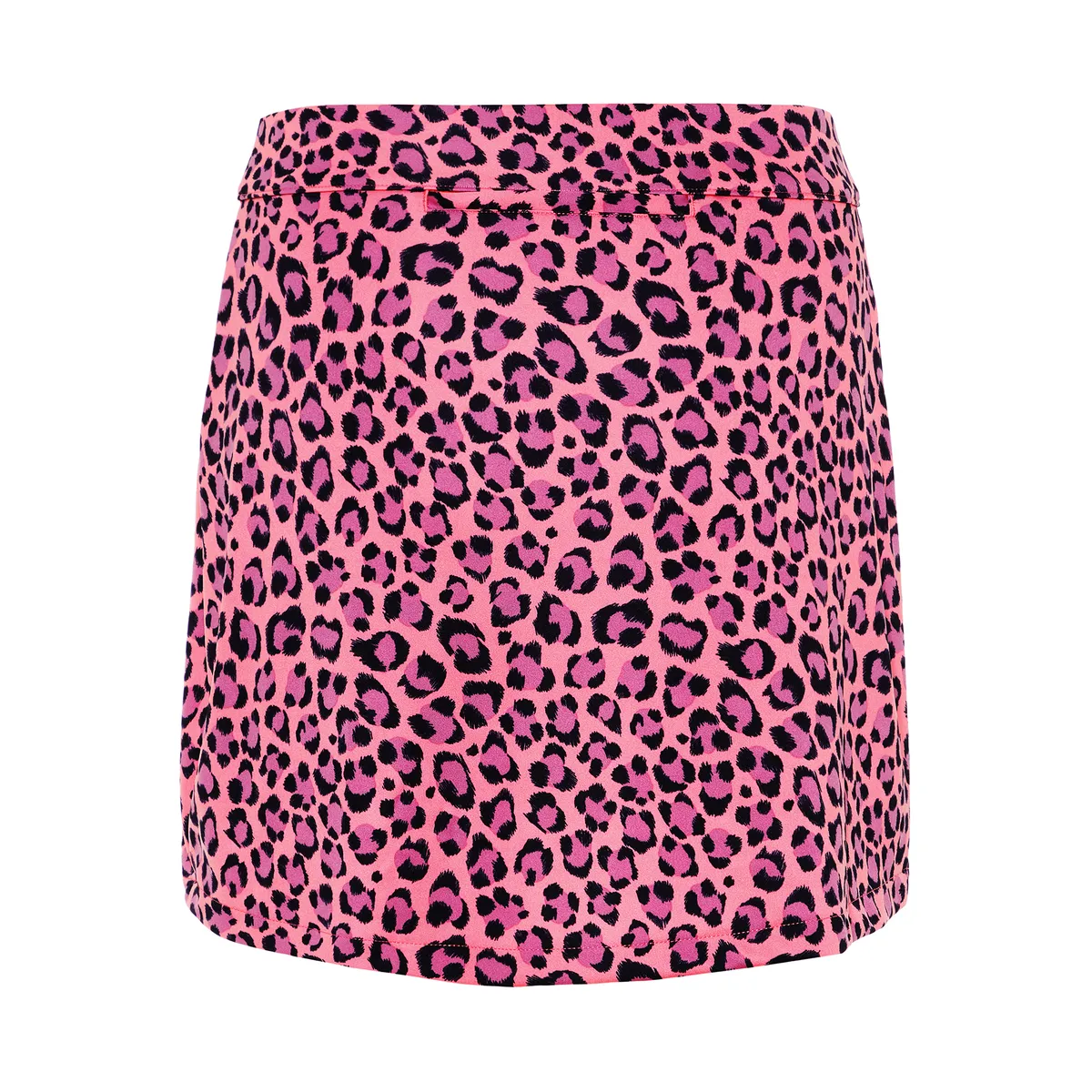J.Lindeberg Womens THEA TX JERSEY GOLF SKIRT - PINK LEOPARD