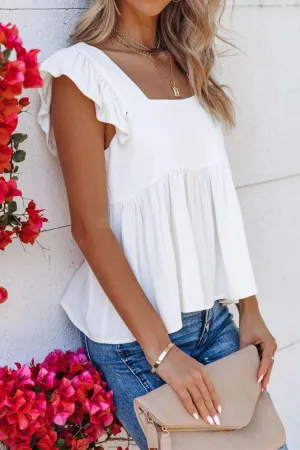 Jody Linen   Cotton Babydoll Top