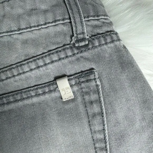 Joe's Jeans Grey Sofia Wash Mid Rise Raw Hem Denim Shorts Sz 27
