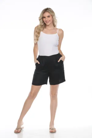 Johnny Was Calme Pull-On Linen Bermuda Shorts O81030
