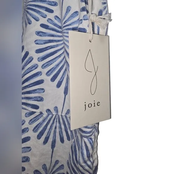 Joie Linen Blend Palm Print Shorts, Size XL