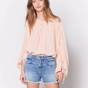 JOIE SEFFI CUT OFF DENIM LIGHT WASH MID RISE SHORTS NWT SZ 29