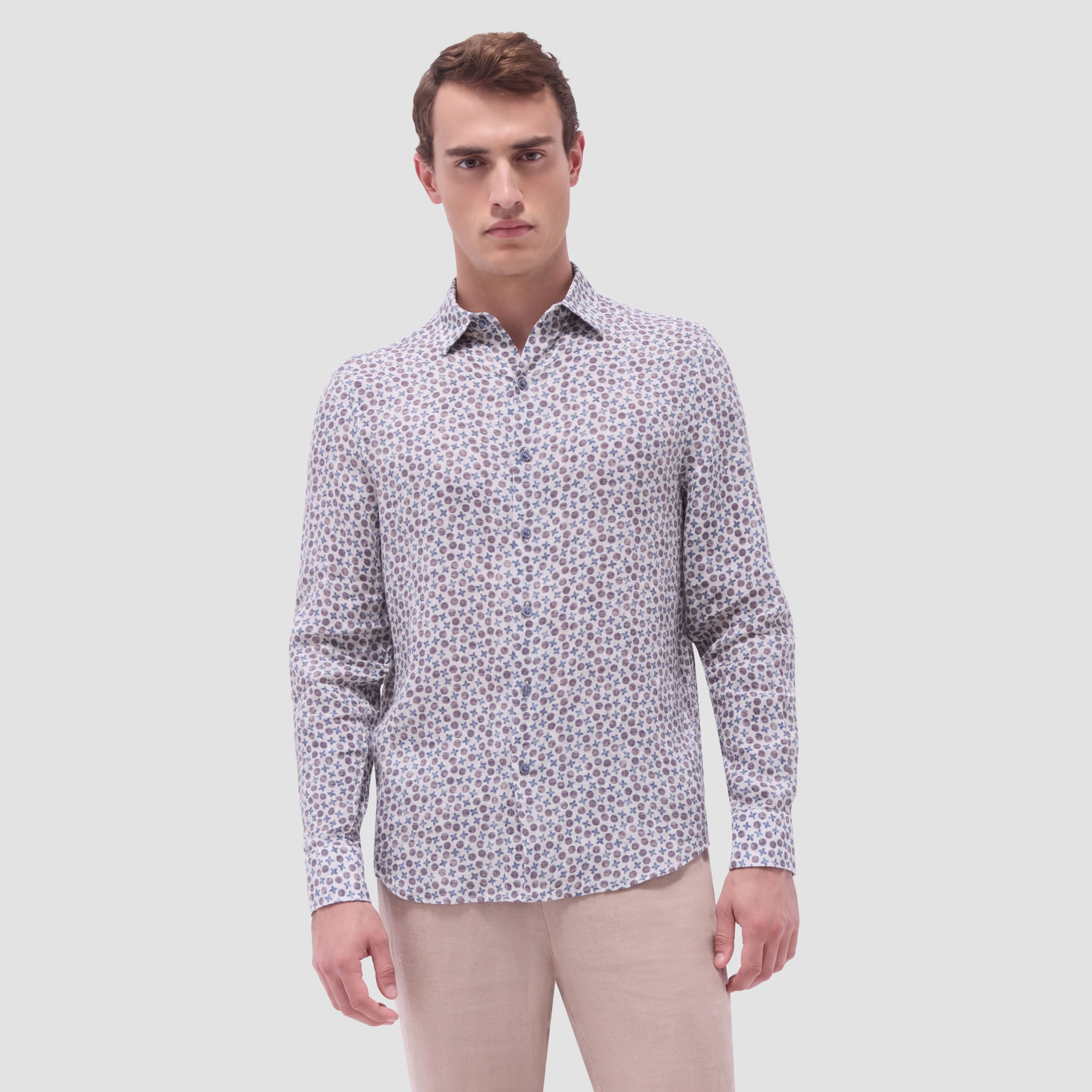 Julian Floral Micro Print Shirt