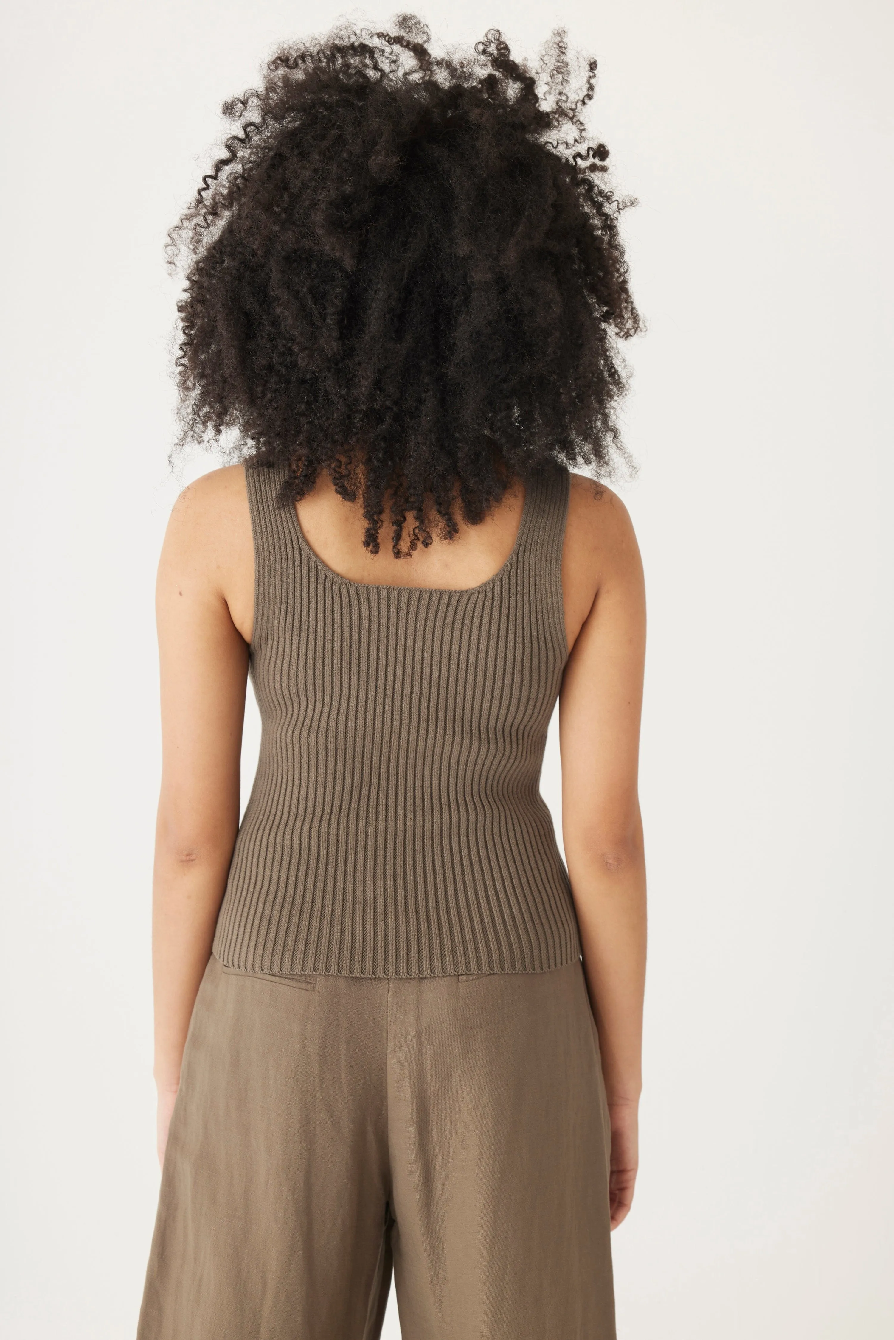 Kate Rib Tank in Pima Cotton