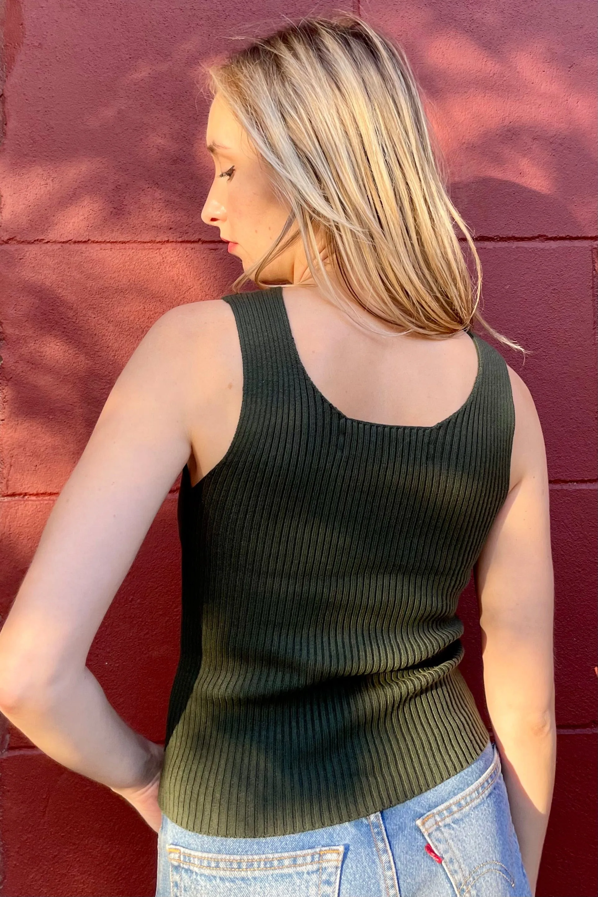 Kate Rib Tank in Pima Cotton