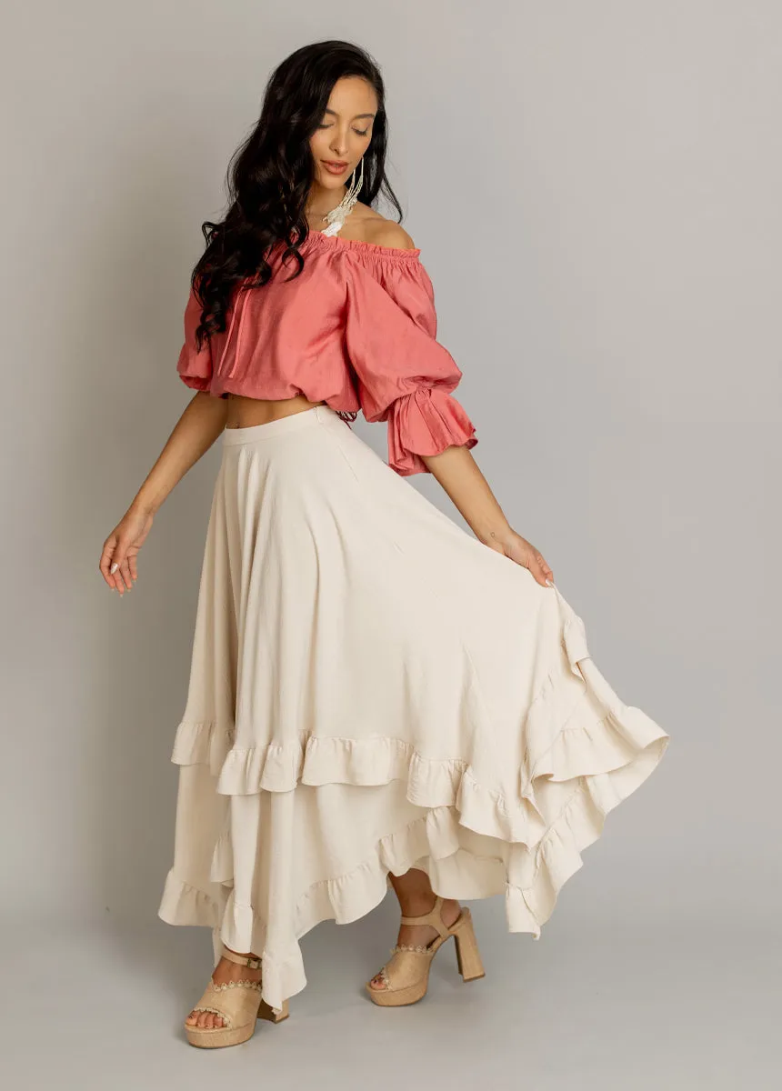 Kerra Top in Coral