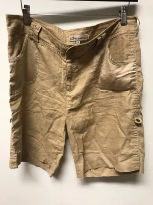 Khaki Linen Shorts W/ Satin Pockets
