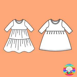 Kids Special Event Long Sleeve Dotty Dress