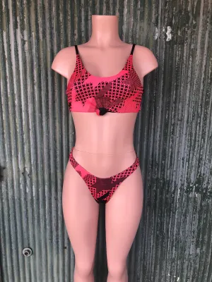 Knotted Houndstooth bikini