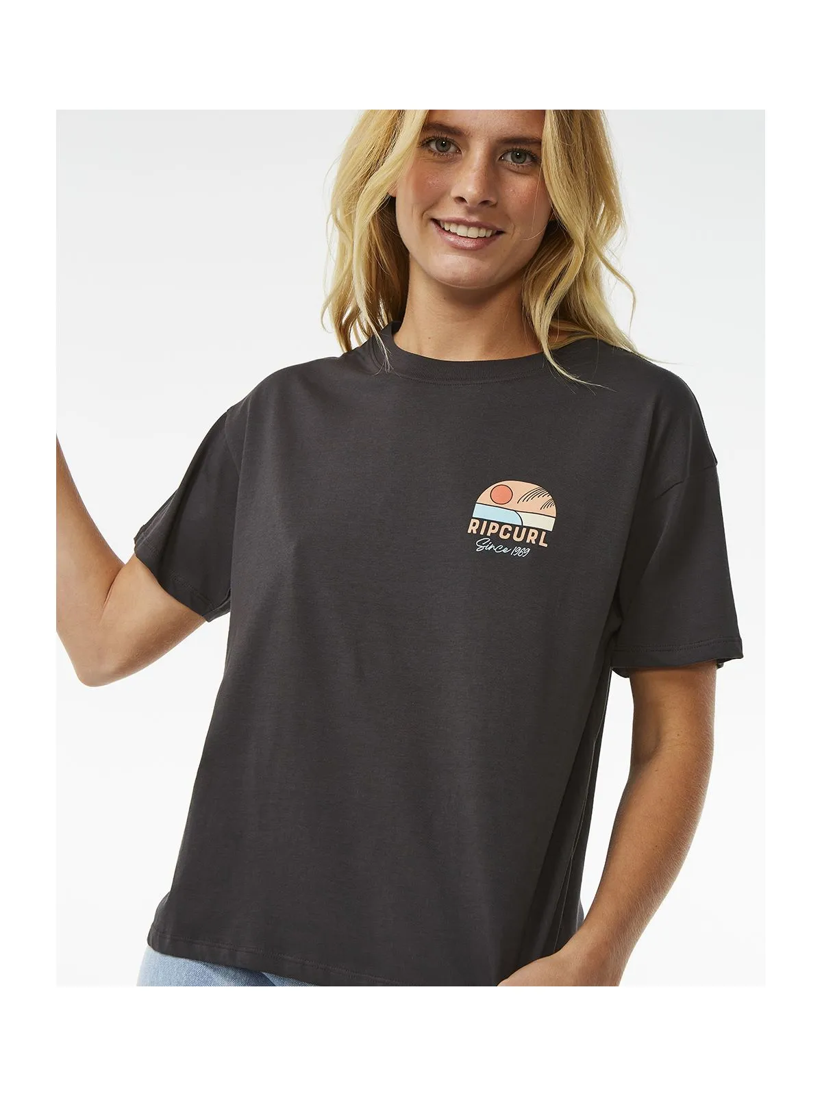 Koszulka RIP CURL Line Up Relaxed Tee czarny