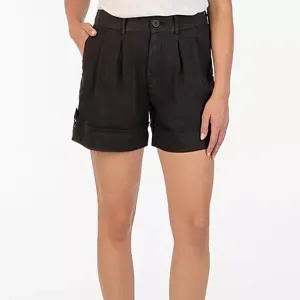 Kut from the Kloth-NWT-Sapphire Pleated Linen Blend Shorts-Size 14