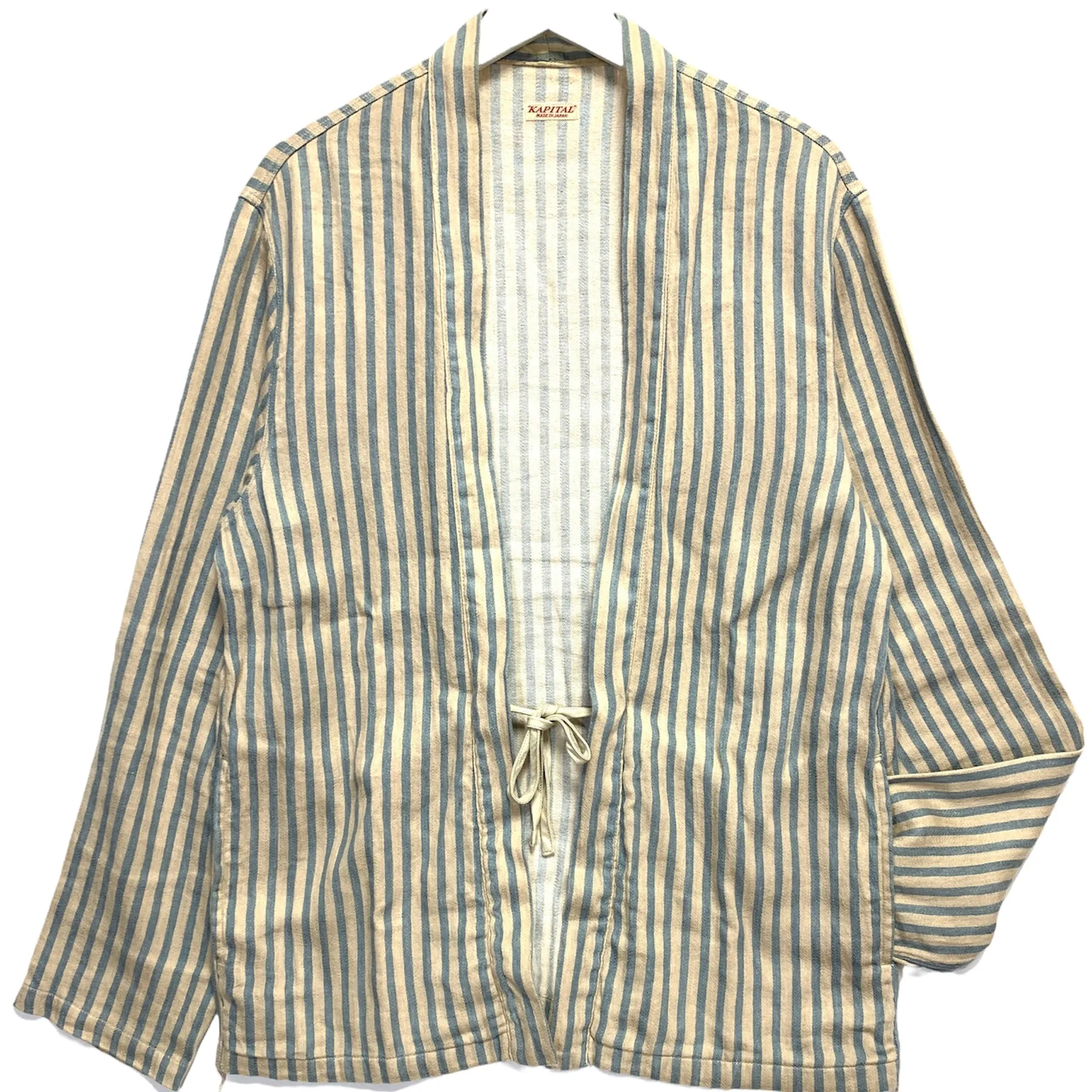 [L] Kapital Linen Stripe Kakashi Shirt Jacket