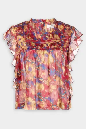 Layona Top in Burnt Henna