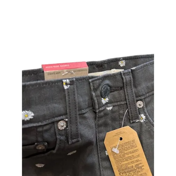 LEVIS Daisy Print High Rise Shorts Size 27 NEW