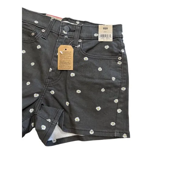 LEVIS Daisy Print High Rise Shorts Size 27 NEW