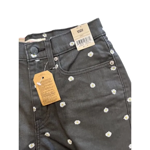 LEVIS Daisy Print High Rise Shorts Size 27 NEW