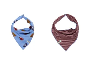 Lilly and Sid Organic Collection Reversible Bandana Bib Heads/Stripe