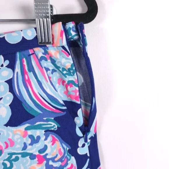 LILLY PULITZER Magnolia Shorts Scallop Hem Going Coastal FishBubbles Size 6