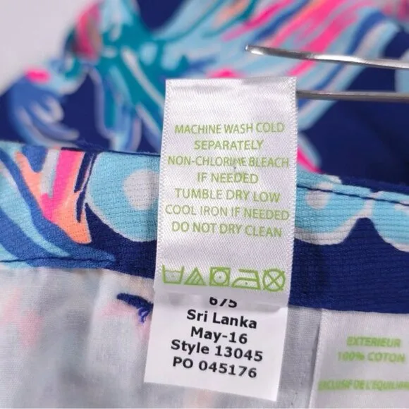 LILLY PULITZER Magnolia Shorts Scallop Hem Going Coastal FishBubbles Size 6