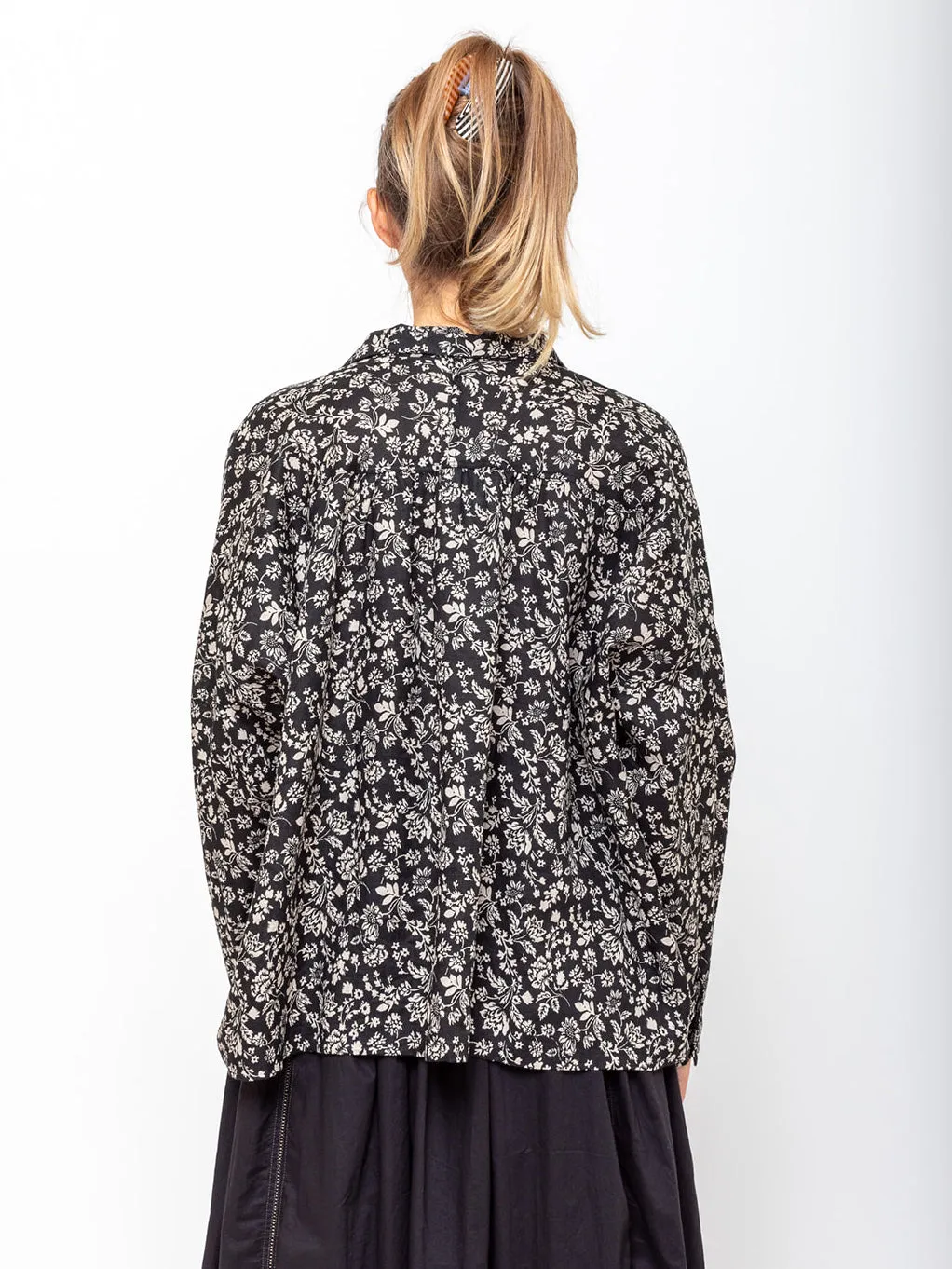 Linen Flower Print Shirt