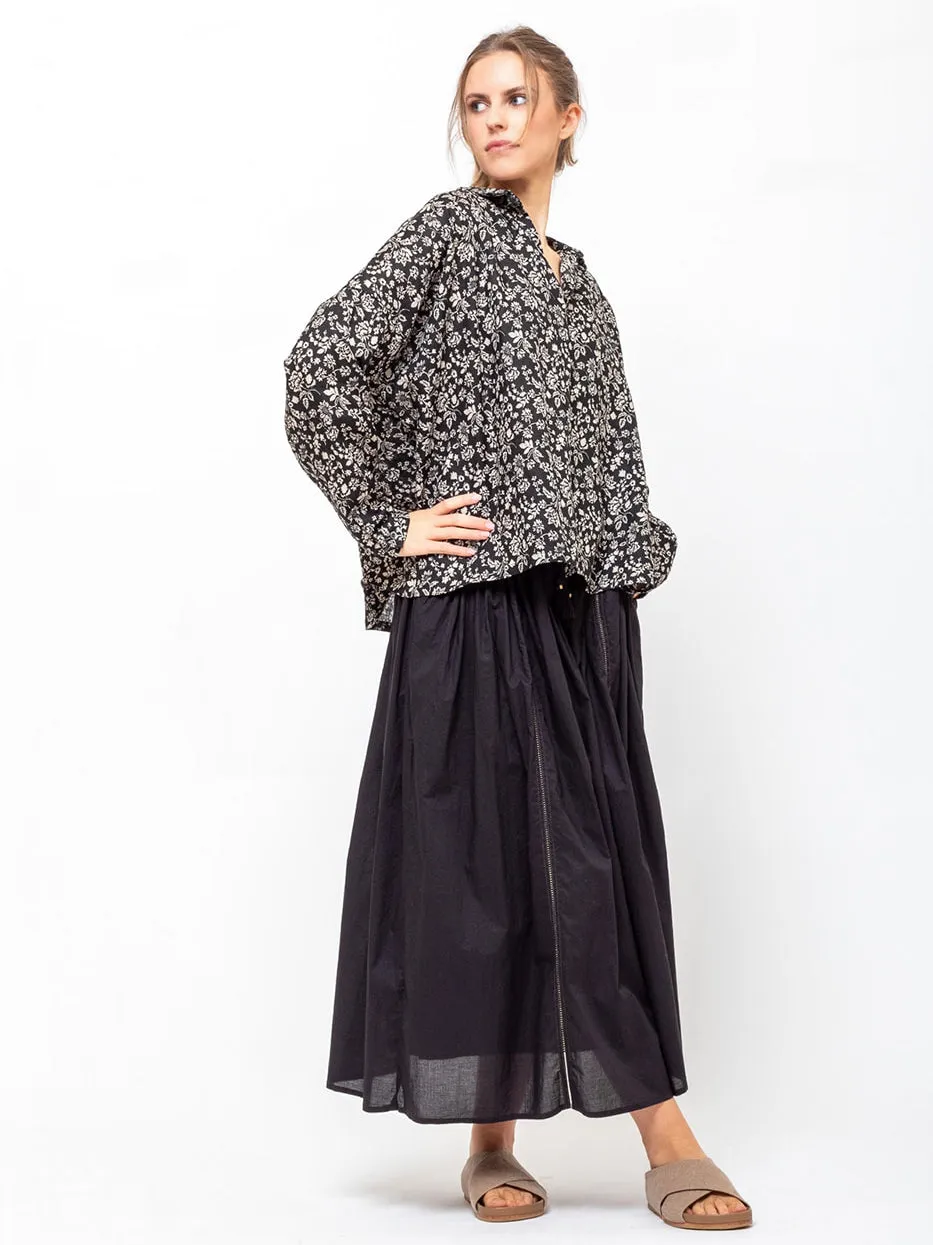 Linen Flower Print Shirt
