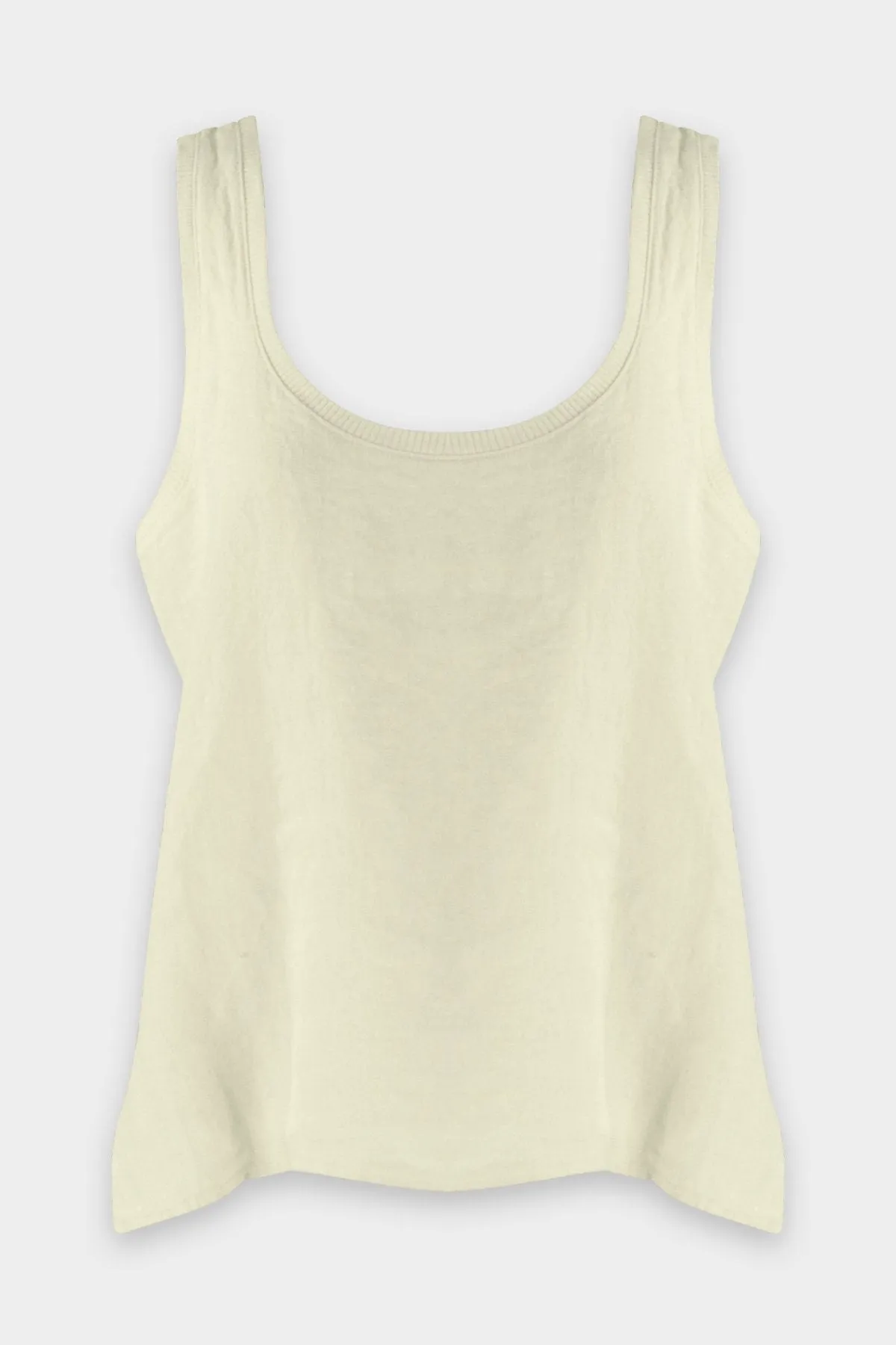Linen Scoop Tank in Natural