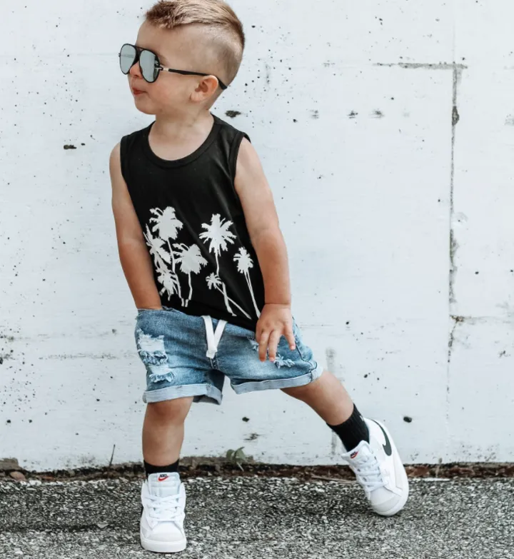 Little Bipsy Distressed Denim Shorts
