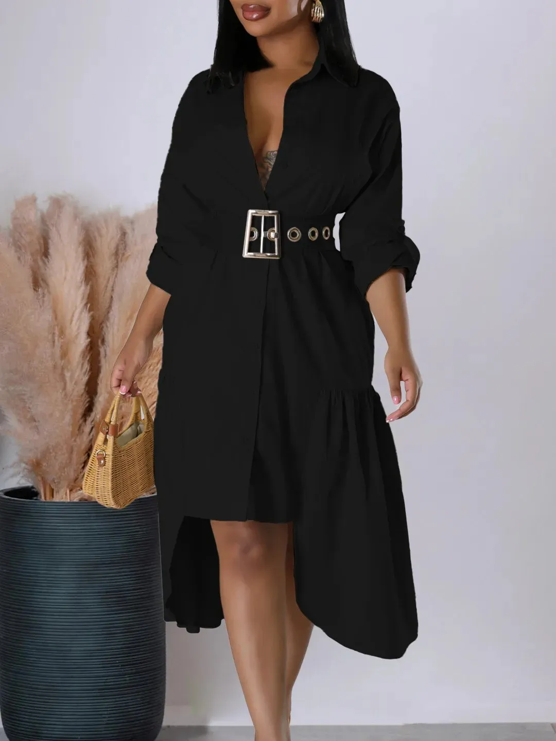 Loose button Down Dress