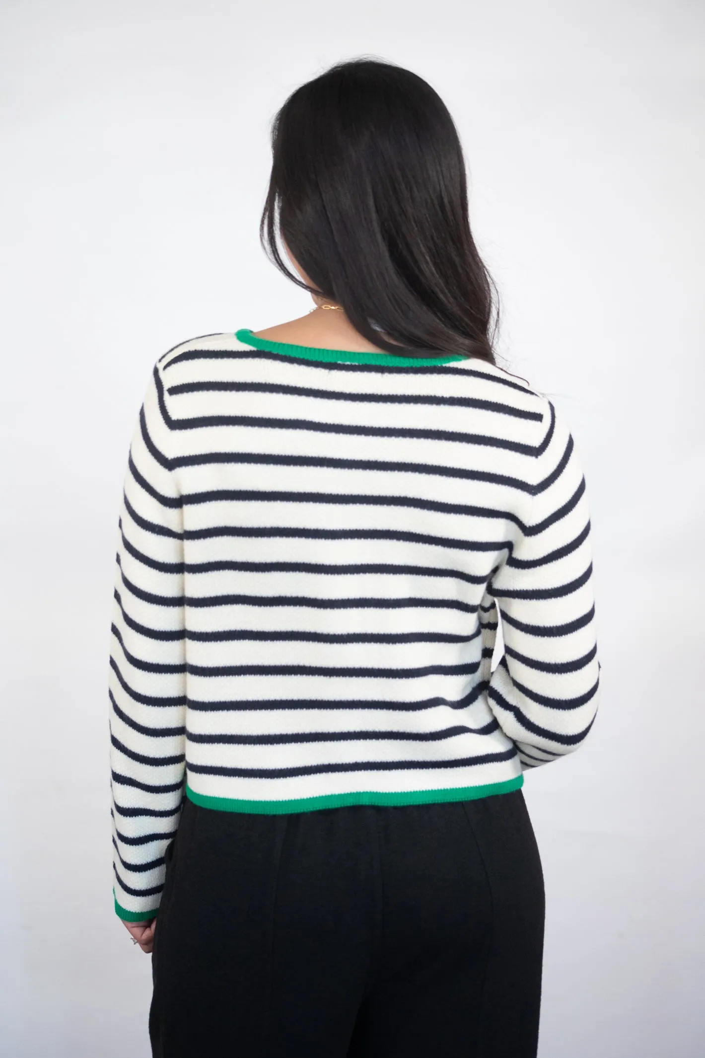 LUCKY STRIPES ZIP CARDIGAN