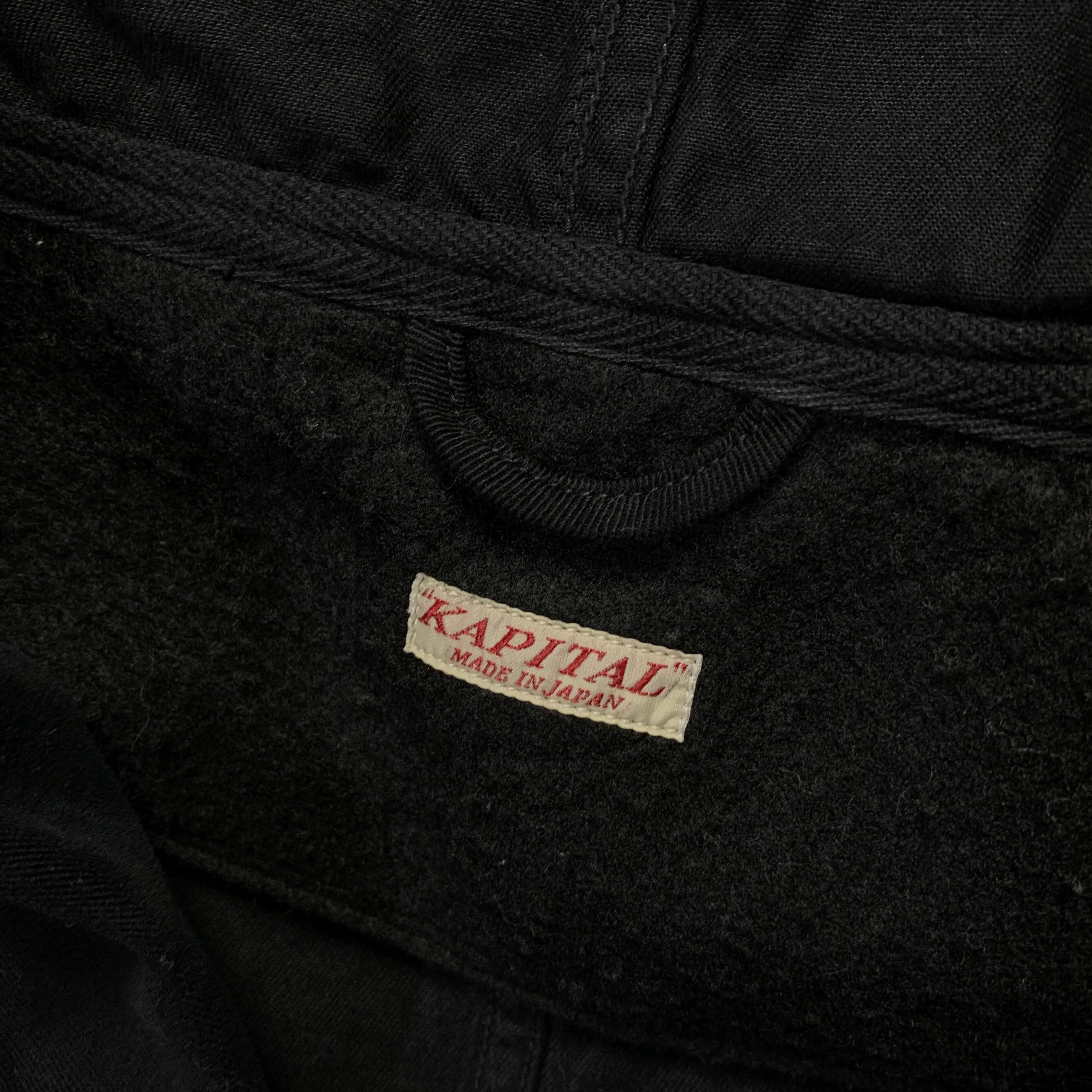 [M] Kapital Cotton Chino Katsuragi Ring Coat Black