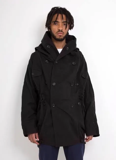 [M] Kapital Cotton Chino Katsuragi Ring Coat Black