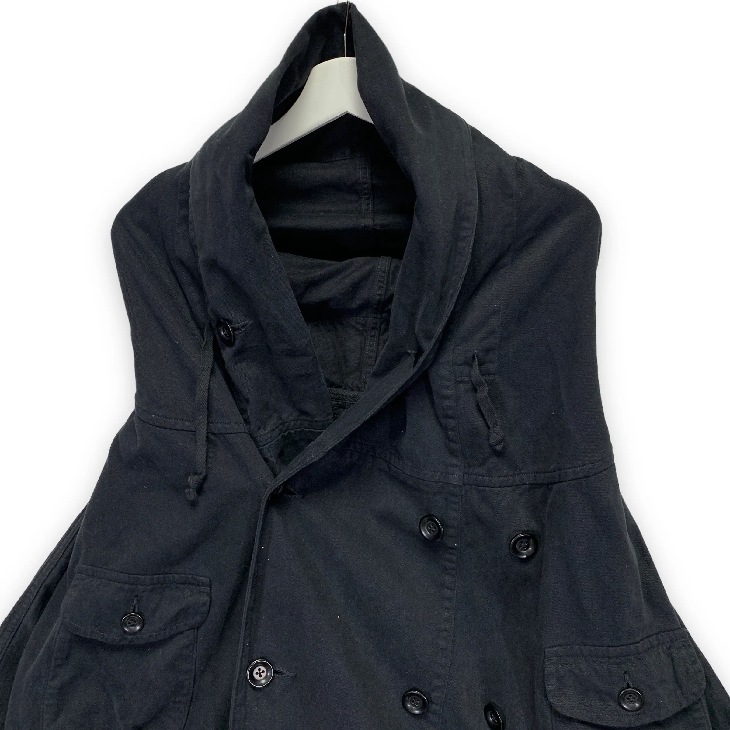[M] Kapital Cotton Chino Katsuragi Ring Coat Black