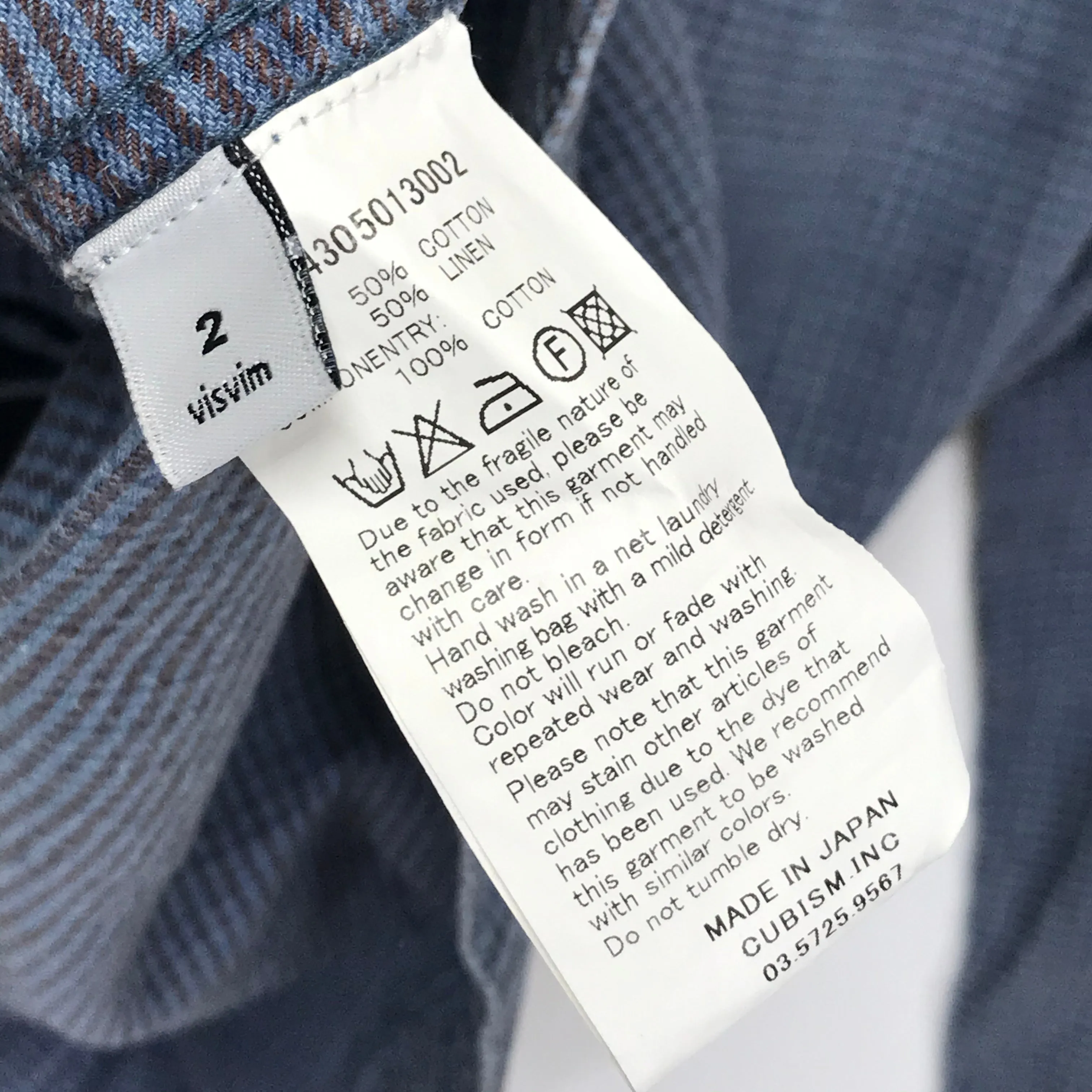 [M] Visvim 14SS FIL Exclusive 101 Jacket INDIGO CHECK