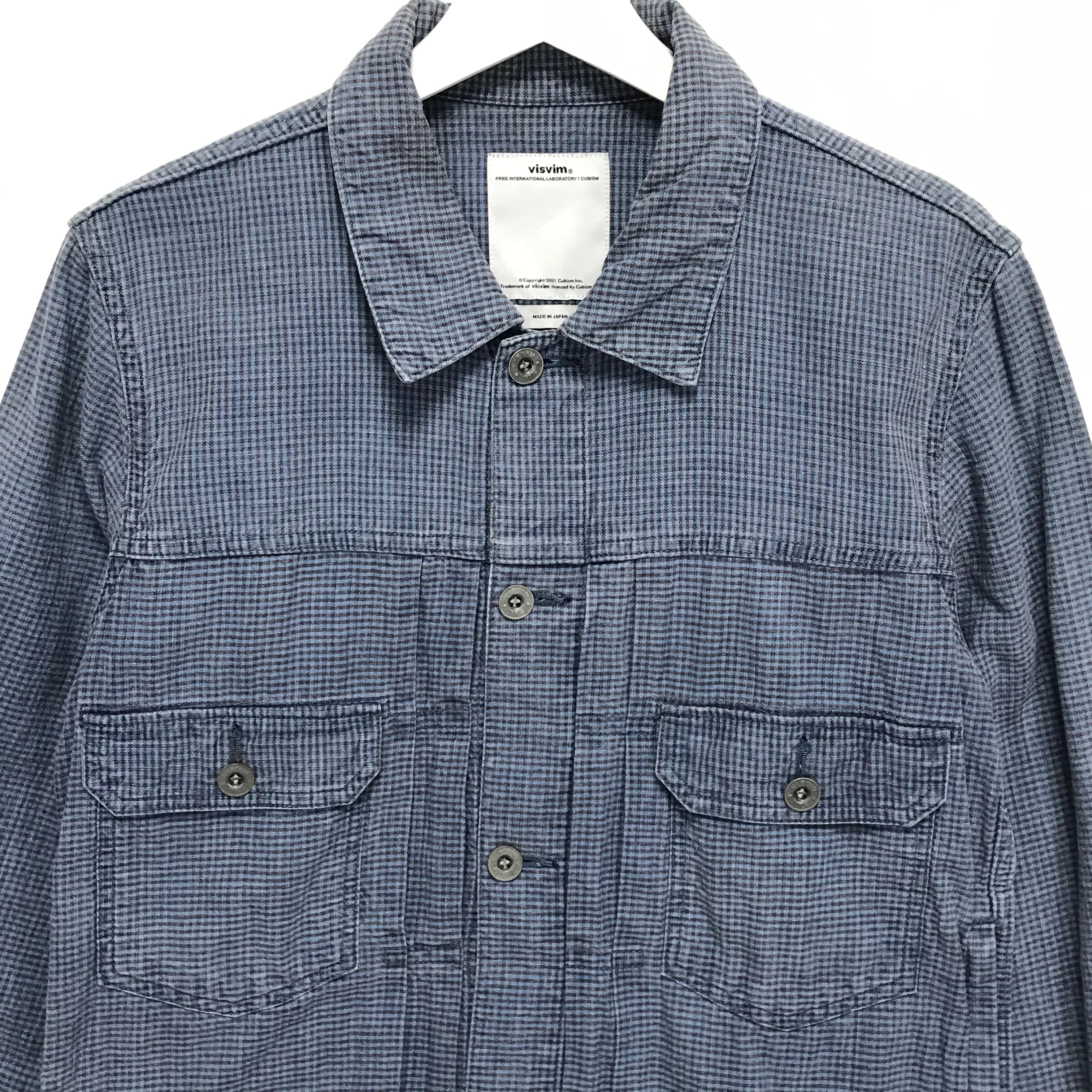 [M] Visvim 14SS FIL Exclusive 101 Jacket INDIGO CHECK