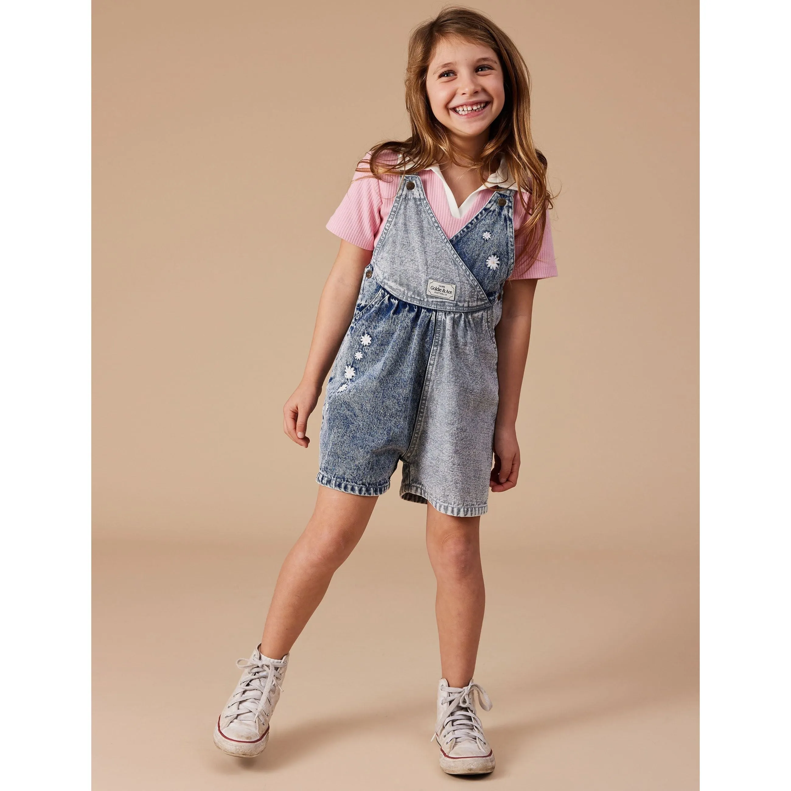 Macy Crossover Denim Shortalls