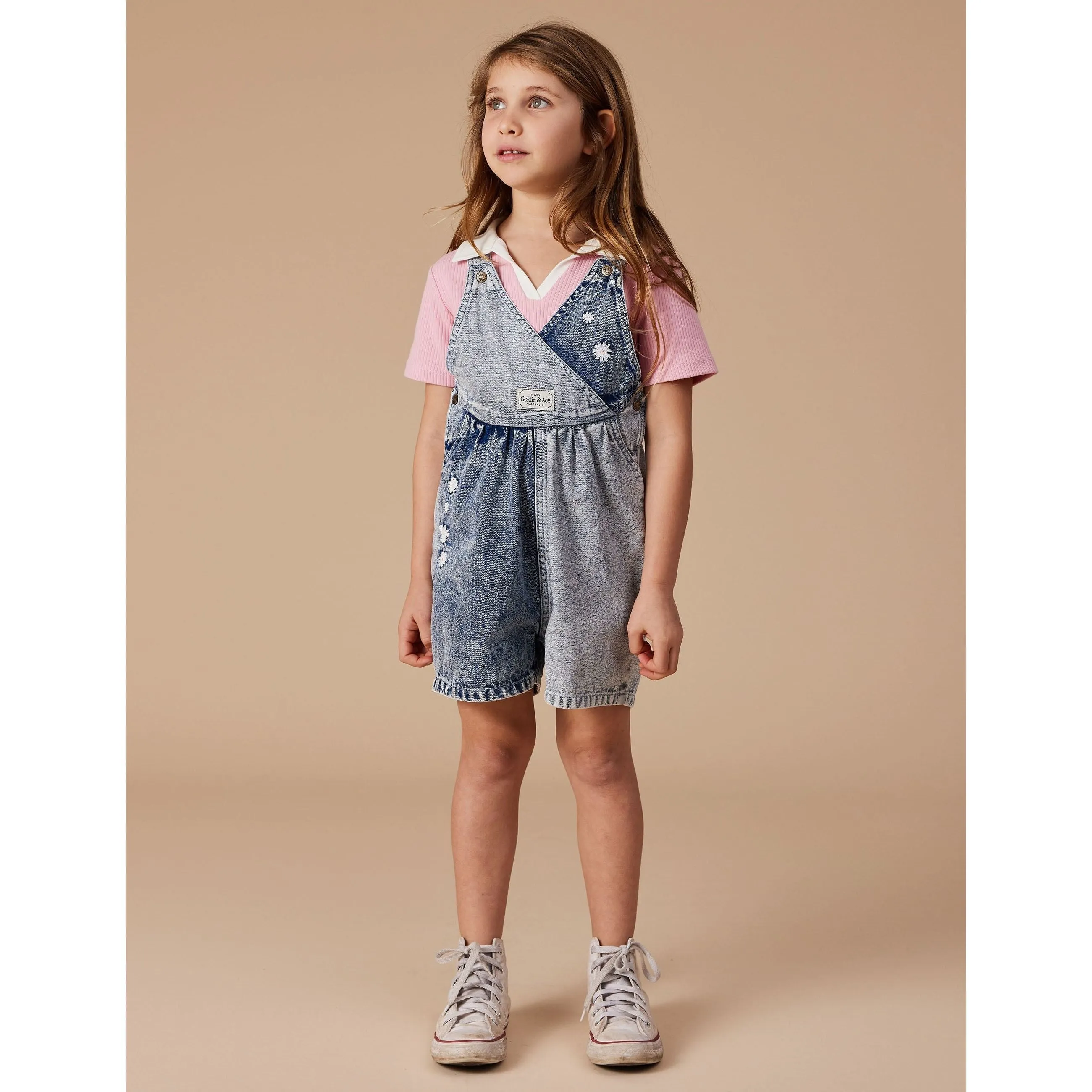 Macy Crossover Denim Shortalls