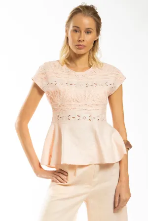 Made in NYC: UpCycled Peplum Lace Top