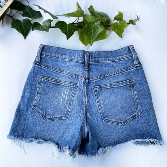 Madewell High-Rise Denim Shorts in Jordie Wash Style L4396 size 25