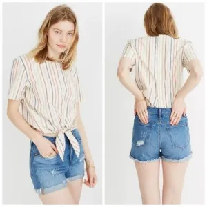 Madewell High-Rise Denim Shorts in Jordie Wash Style L4396 size 25