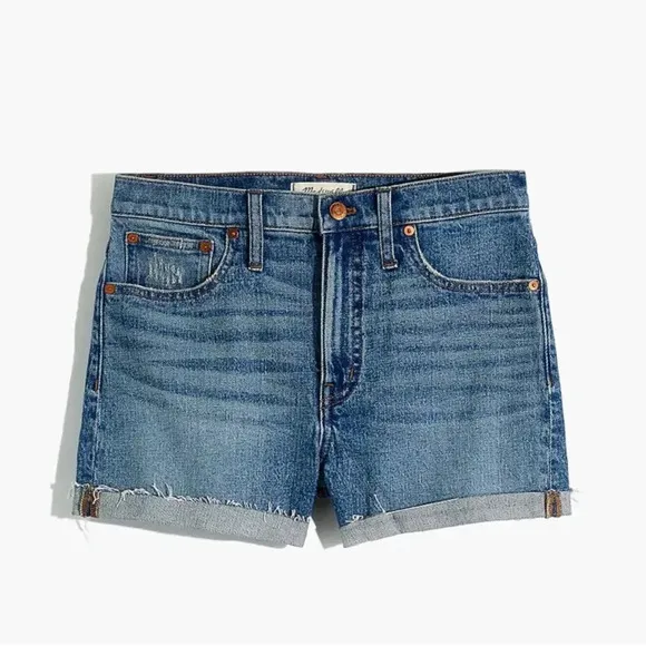 MADEWELL High Rise Denim‎ Shorts in Malden Wash