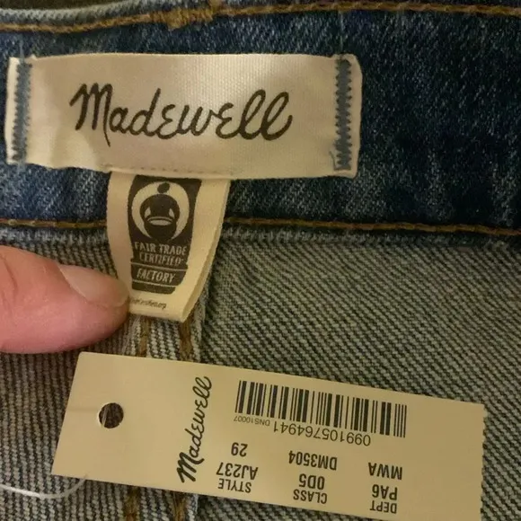 MADEWELL High Rise Denim‎ Shorts in Malden Wash